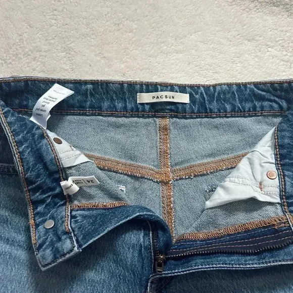 PacSun Stretch High Waisted Jean Shorts - Picture 6 of 7